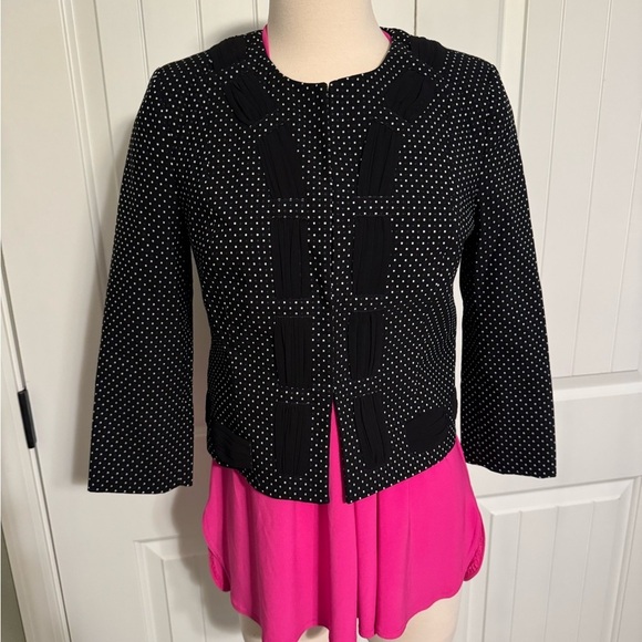 Black and White Polka Dot Blazer - Picture 2 of 11